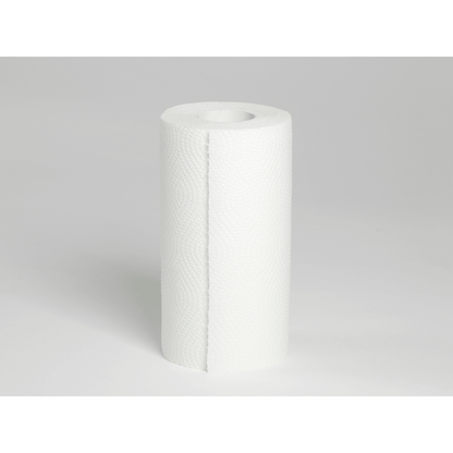Bambu hushållspapper från Panboo Paper - vit rulle utan inslagning på neutral bakgrund